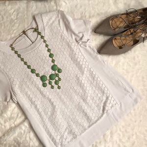 Fresh🌷Banana Republic Lace Front Tee ShirtTop 🌷